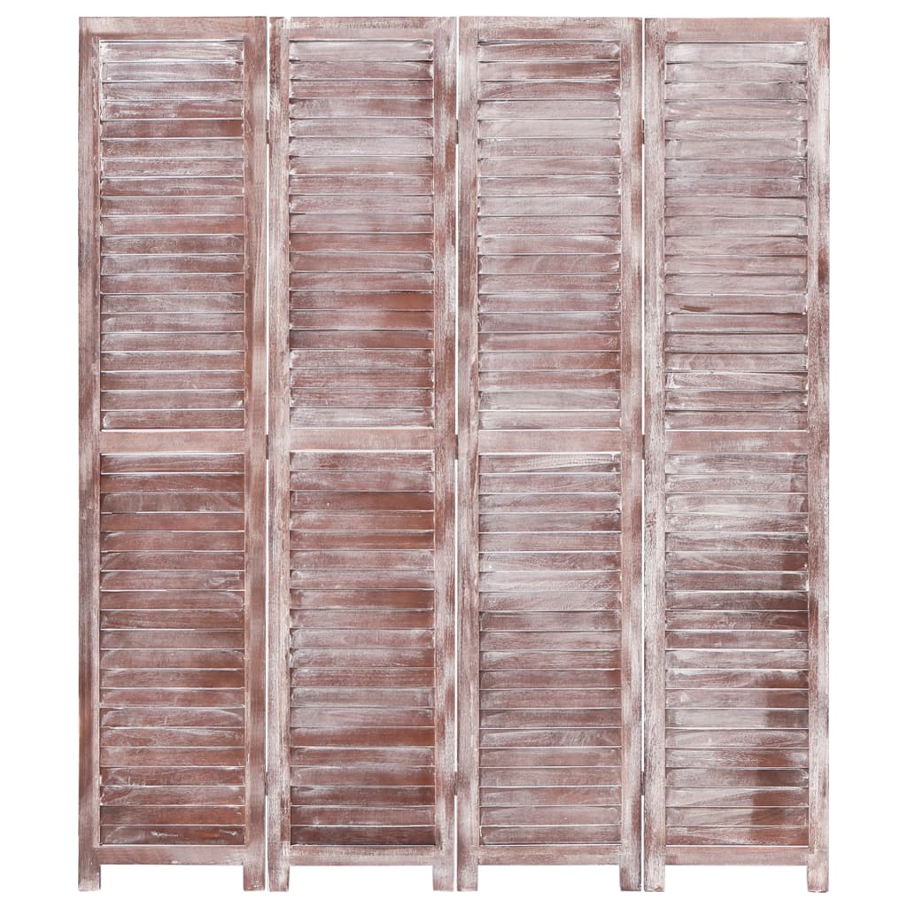 vidaXL Rumsavdelare 4 paneler brun 140x165 cm trä