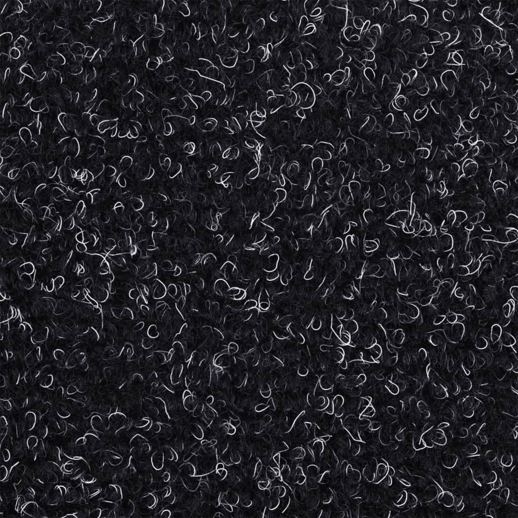 vidaXL Trappstegsmattor självhäftande 5 st svart 65x21x4 cm brodyr