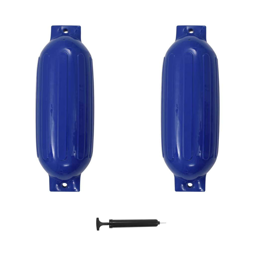 vidaXL Båtfender 2 st blå 69x21,5 cm PVC