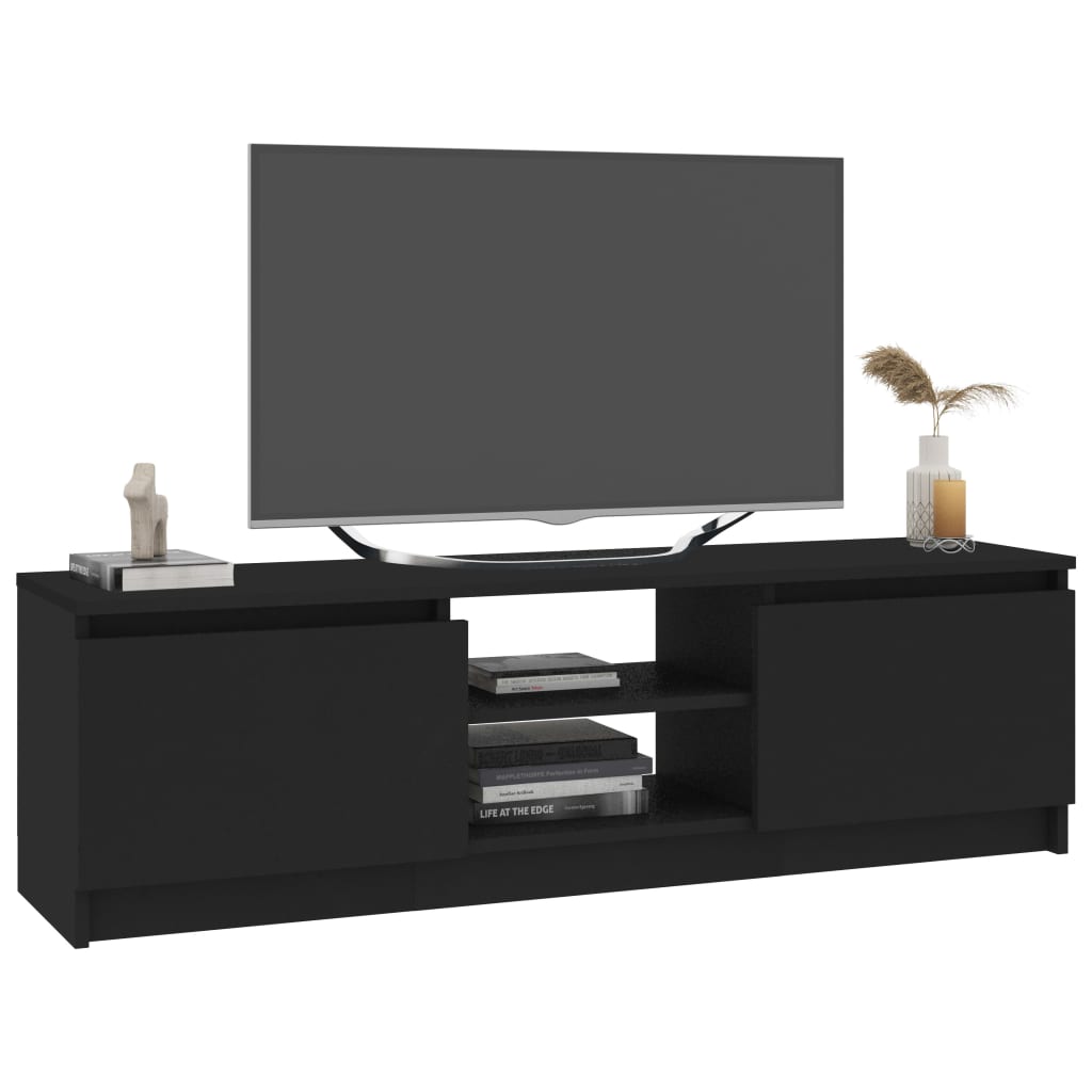 vidaXL Tv-bänk svart 120x30x35,5 cm konstruerat trä