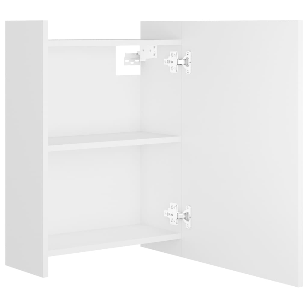 vidaXL Spegelskåp för badrum vit 62,5x20,5x64 cm konstruerat trä