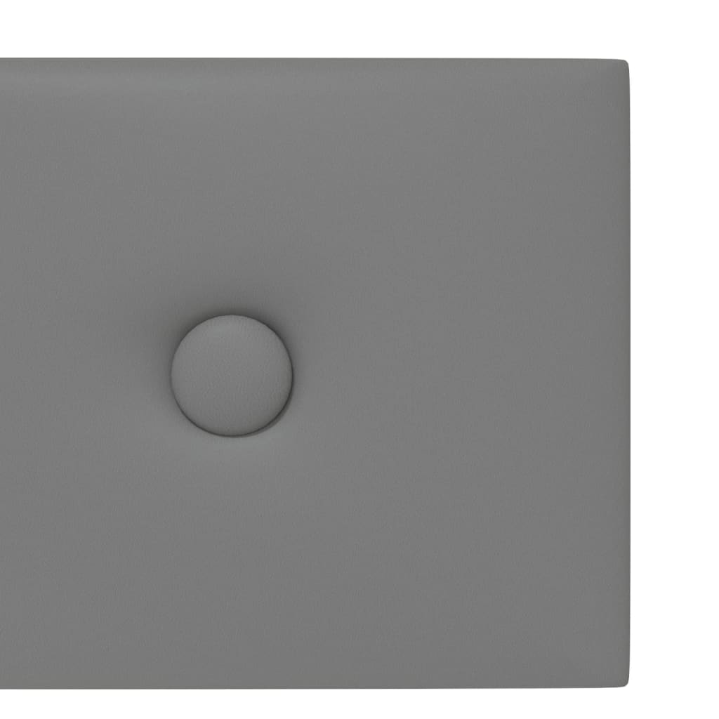 vidaXL Väggpaneler 12 st grå 60x15 cm konstläder 1,08 m²