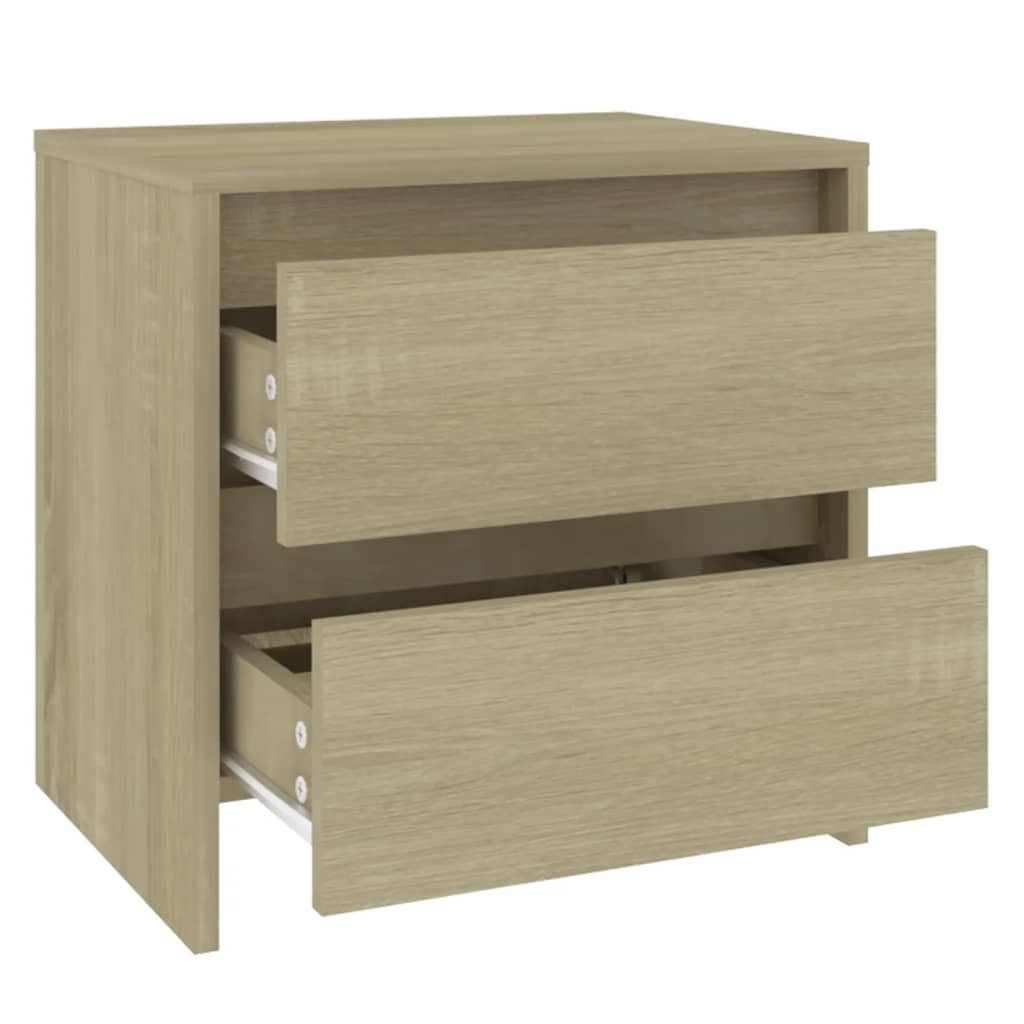 vidaXL Sängbord 2 st sonoma-ek 45x34,5x44,5 cm konstruerat trä