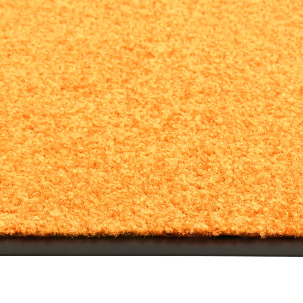 vidaXL Dörrmatta tvättbar orange 90x120 cm