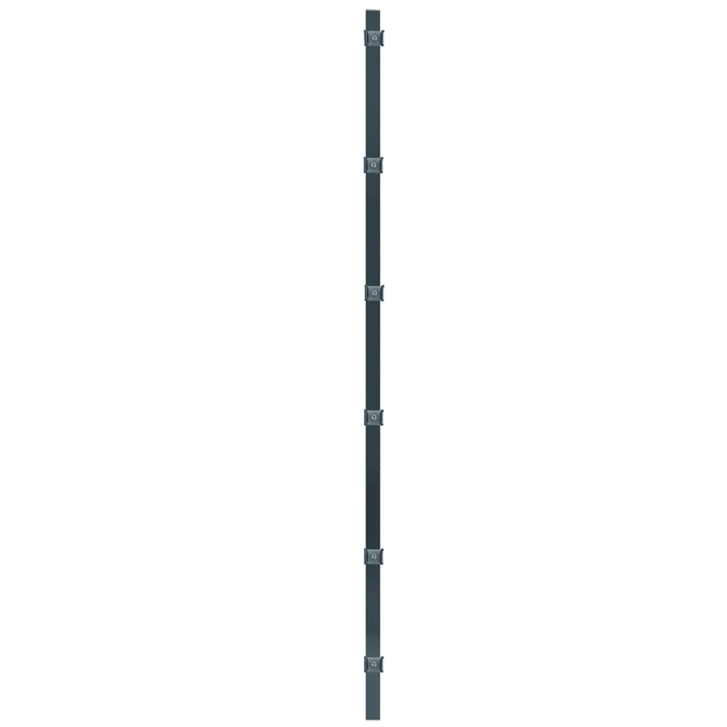 vidaXL Staketpaneler 5 st järn 6x2 m 30m(total längd) antracit grå