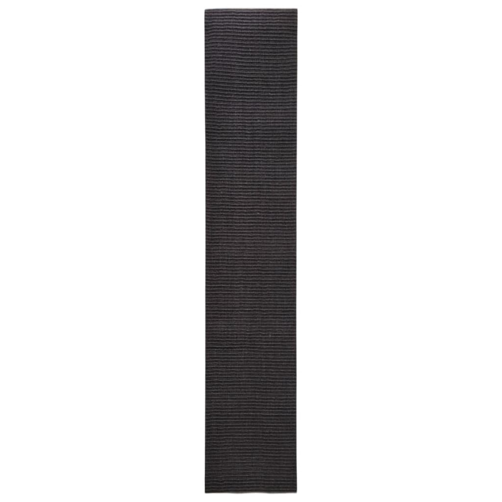 vidaXL Sisalmatta för klösstolpe svart 66x350 cm