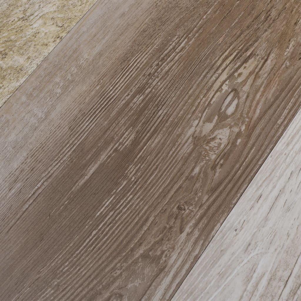 vidaXL PVC-golvbrädor 5,02 m² självhäftande 2 mm kalkfärgat trä