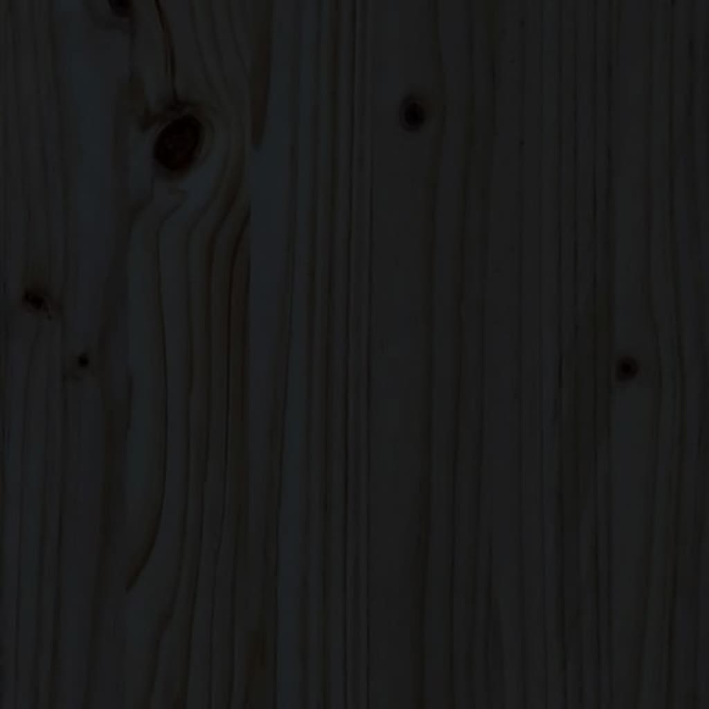 vidaXL Sänggavel svart 140,5x4x100 cm massiv furu