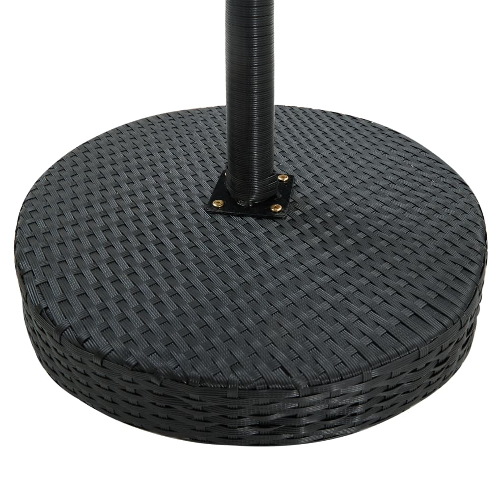 vidaXL Trädgårdsbord svart 60,5x106 cm konstrotting