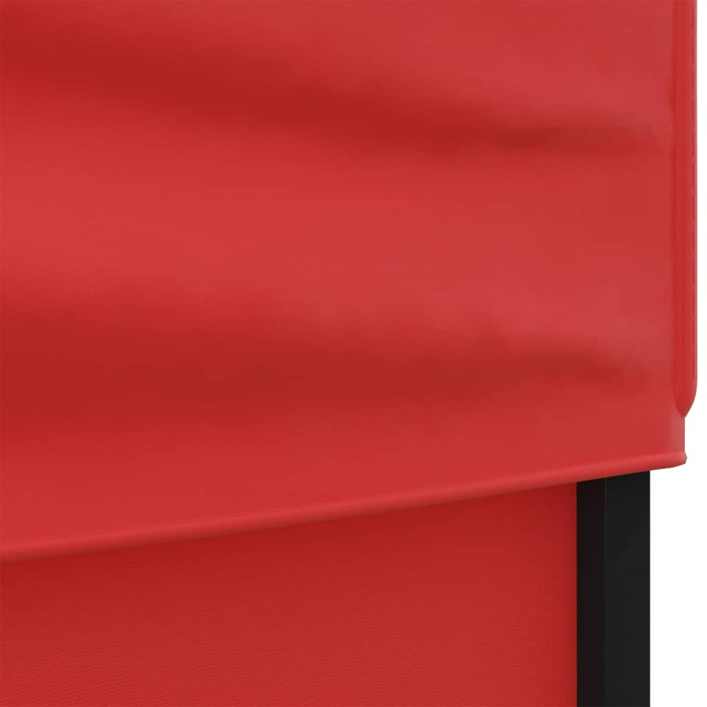 vidaXL Hopfällbart partytält med sidoväggar röd 2x2 m