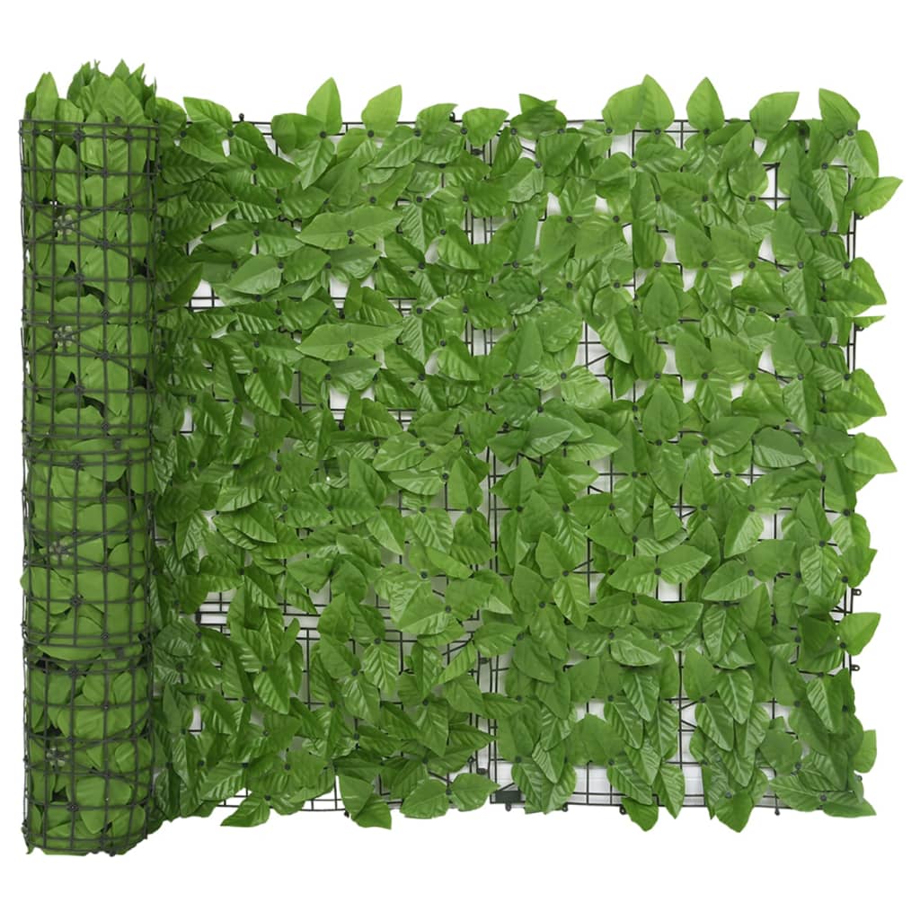 vidaXL Balkongskärm gröna blad 400x100 cm