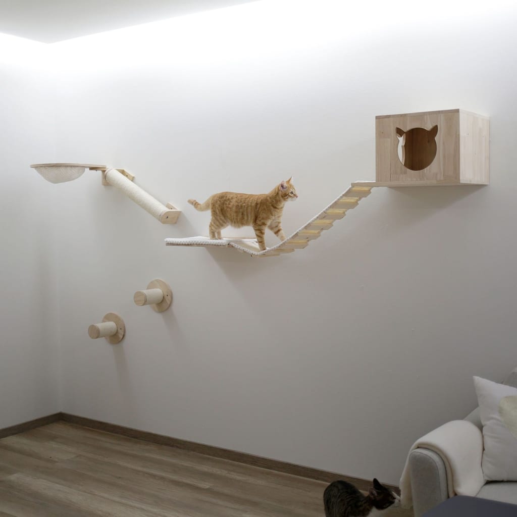 Kerbl Klättervägg för katt Andes 52x40x32 cm trä och vit
