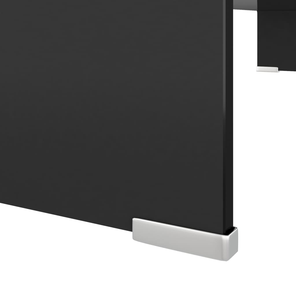 vidaXL TV-bord glas svart 90x30x13 cm