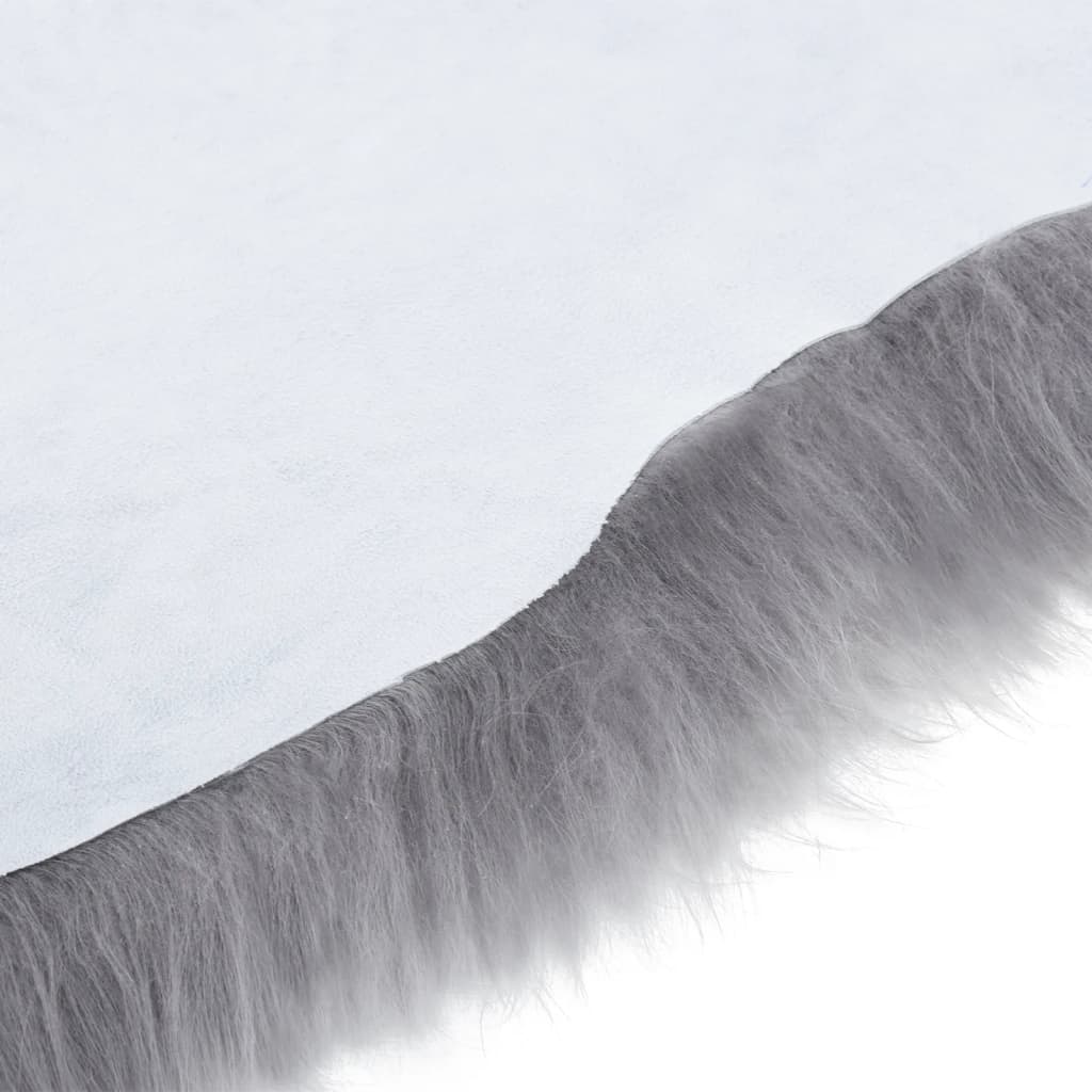 vidaXL Isländskt fårskinn grå 70x110 cm