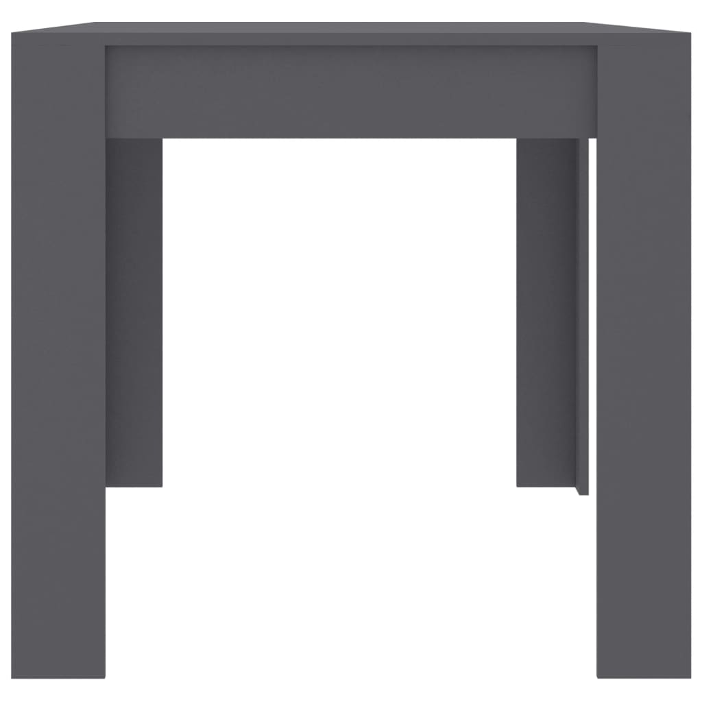 vidaXL Matbord grå 160x80x76 cm spånskiva