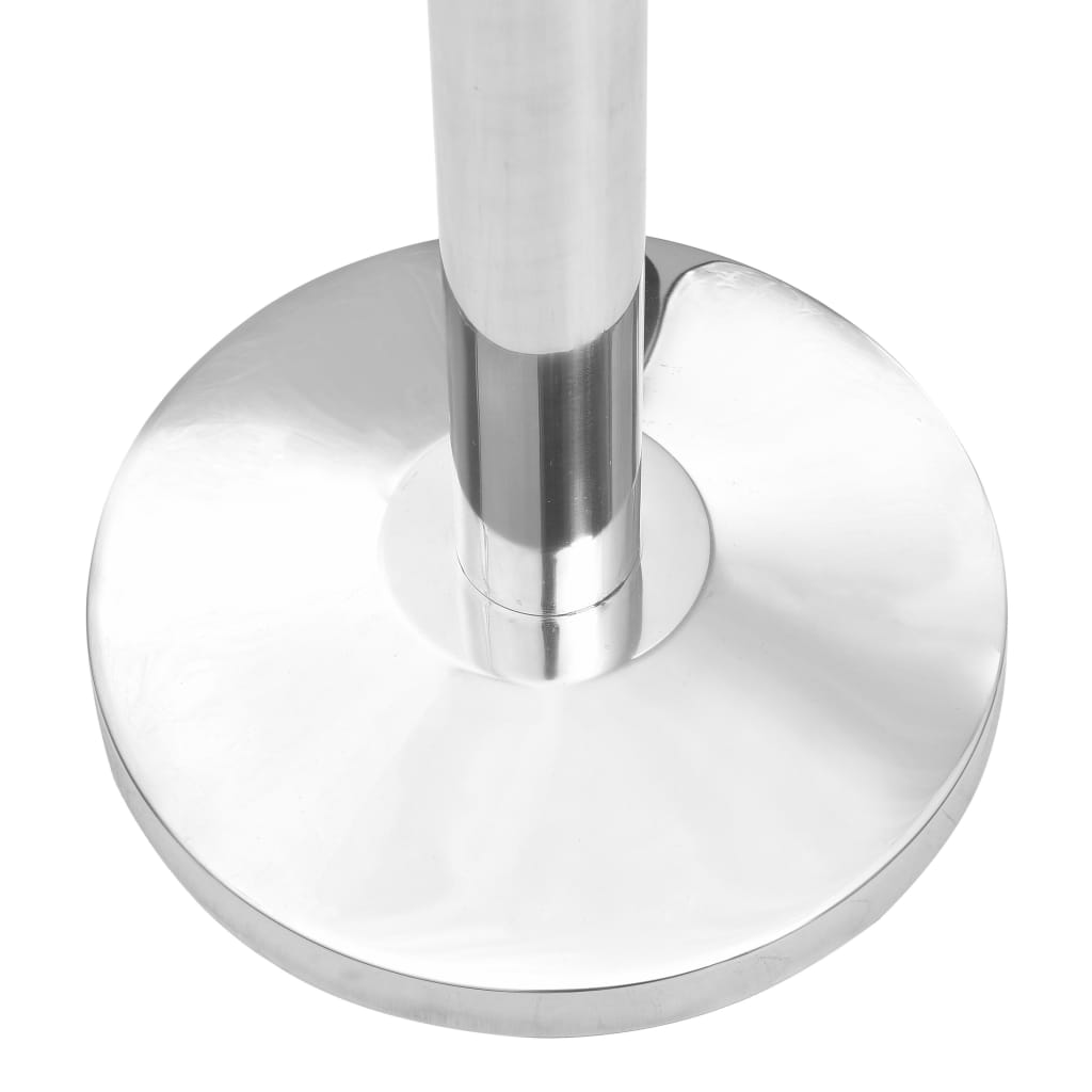 vidaXL Avspärrningsstolpe med band rostfritt stål silver
