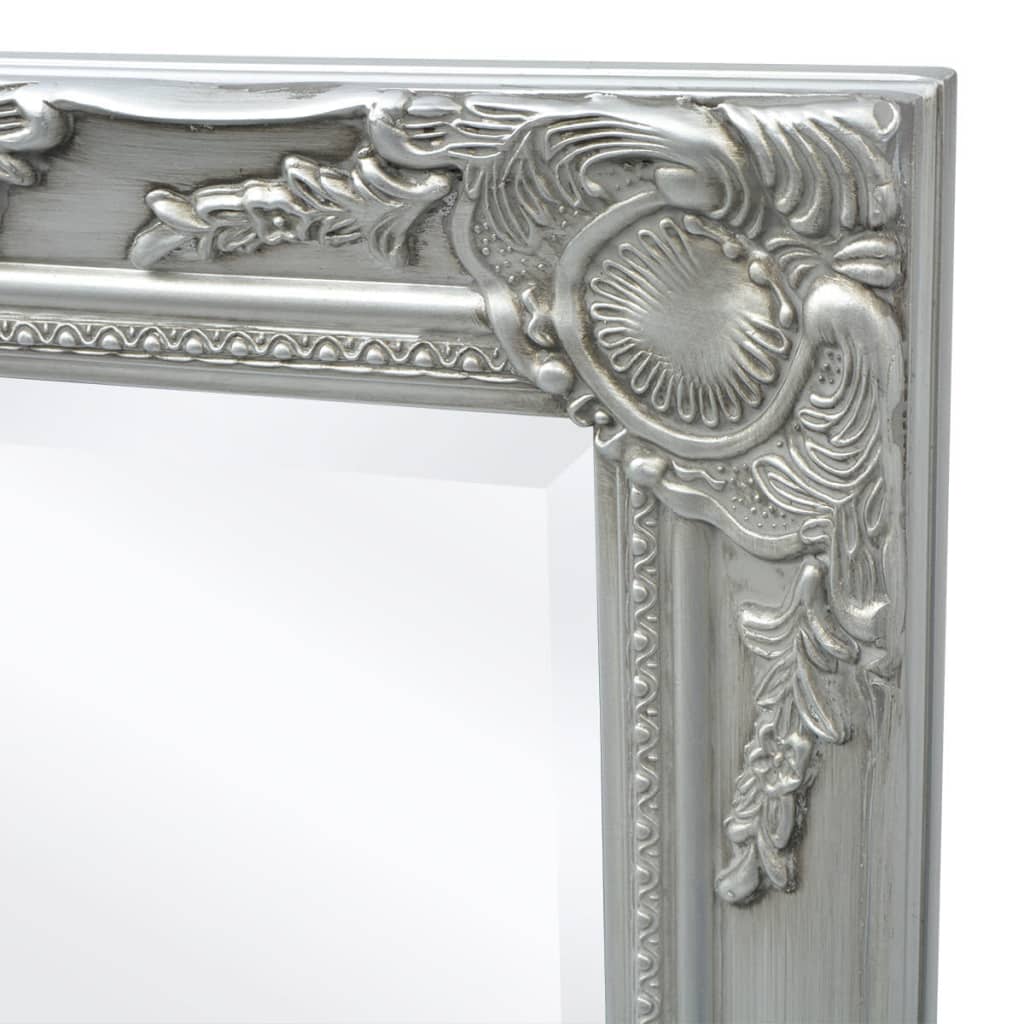 vidaXL Väggspegel barockstil 140x50 cm silver