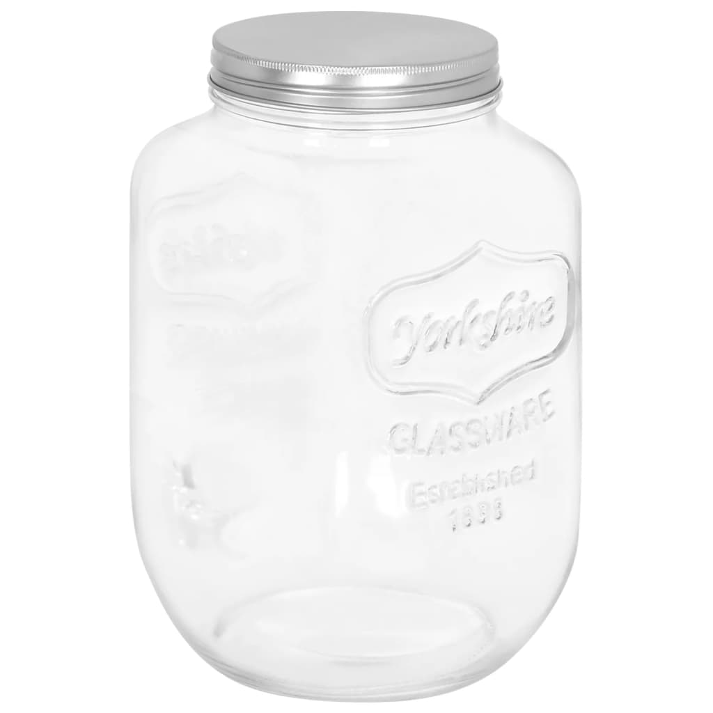 vidaXL Glasbehållare med tappkran 8050 ml glas