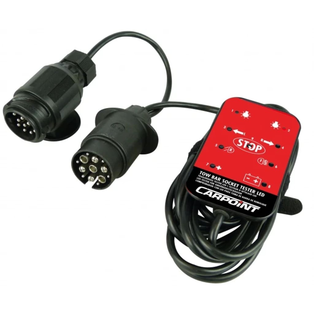 Carpoint Testare för uttag för dragkrok LED 12 V svart
