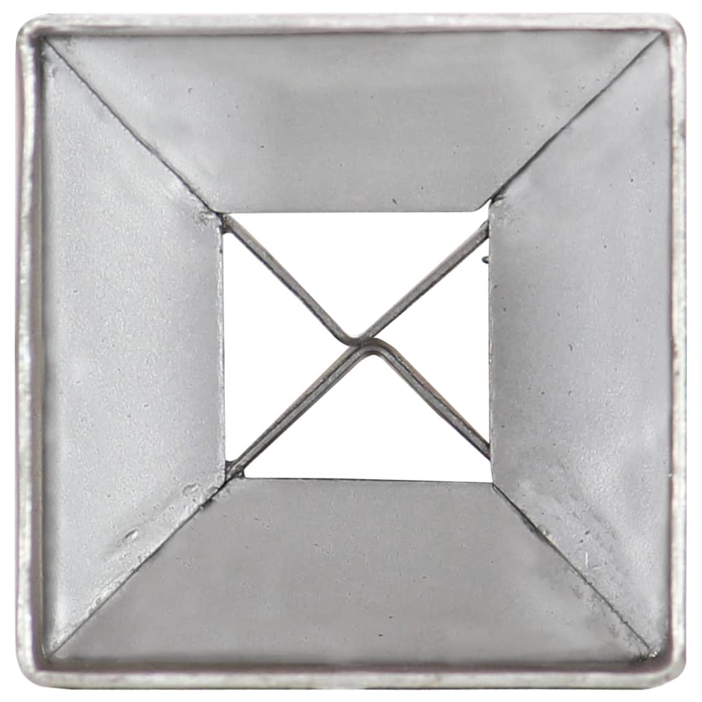 vidaXL Jordspett 6 st silver 7x7x75 cm galvaniserat stål