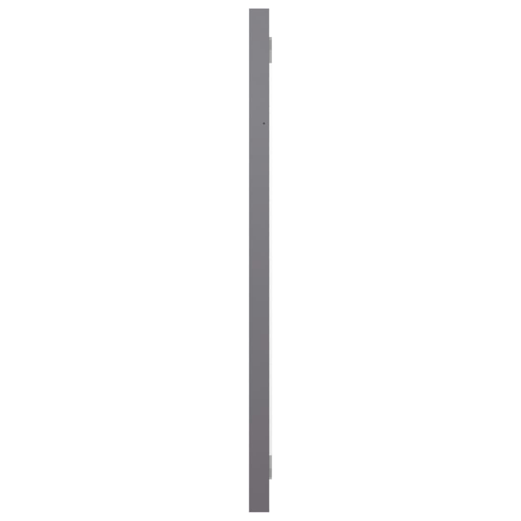 vidaXL Badrumsspegel grå högglans 60x1,5x37 cm spånskiva