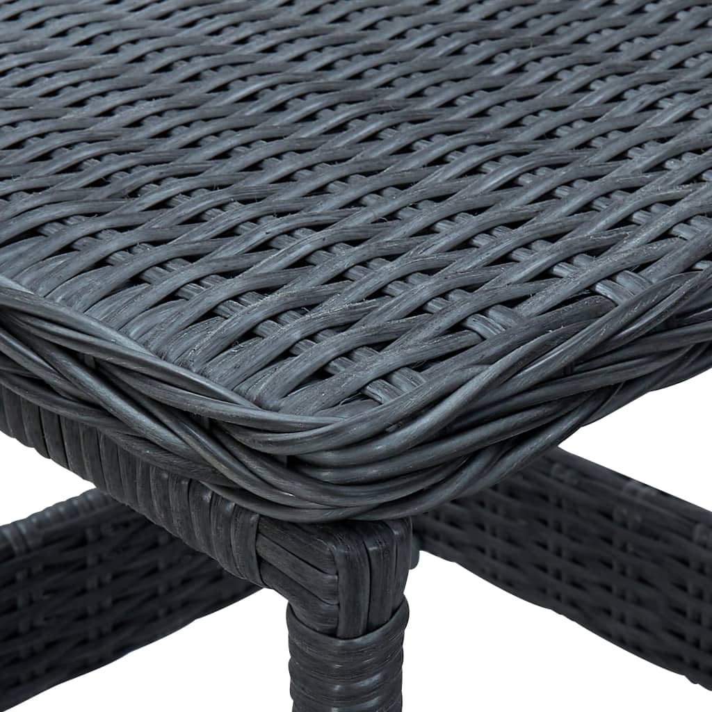 vidaXL Trädgårdsbord mörkgrå 45x45x46,5 cm konstrotting