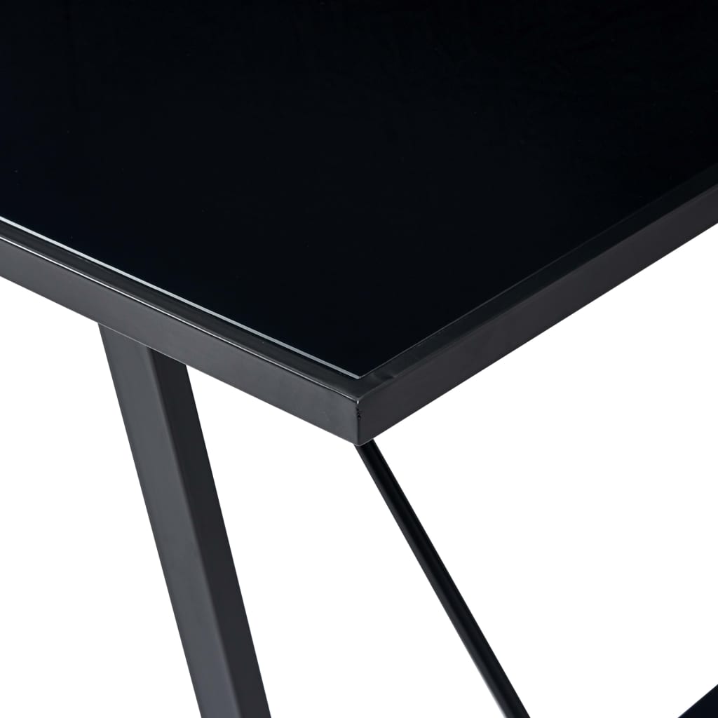 vidaXL Matbord svart 200x100x75 cm härdat glas