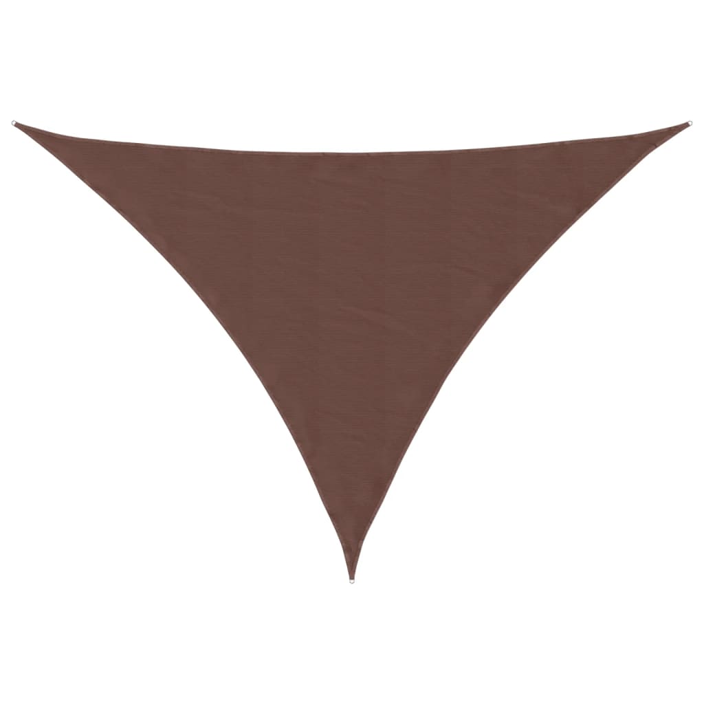 vidaXL Solsegel oxfordtyg trekantigt 3,5x3,5x4,9 m brun