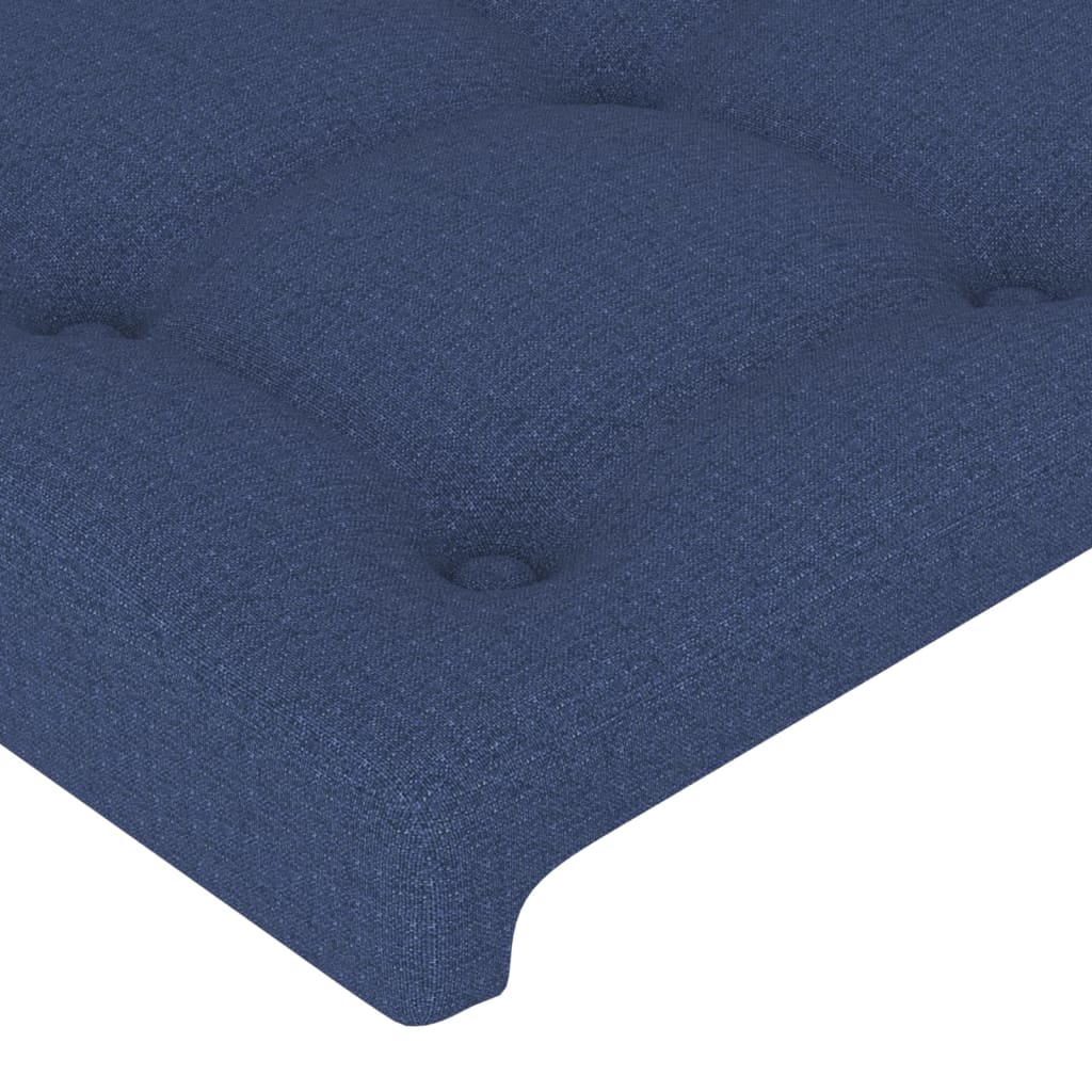 vidaXL Sänggavel med kanter blå 83x23x78/88 cm tyg