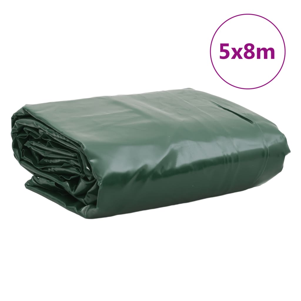 vidaXL Presenning grön 5x8 m 650 g/m²