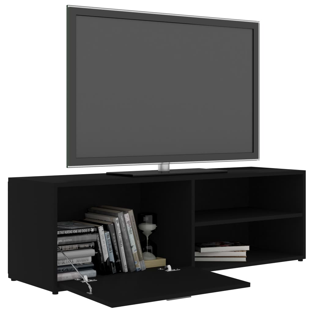 vidaXL TV-bänk svart 120x34x37 cm spånskiva