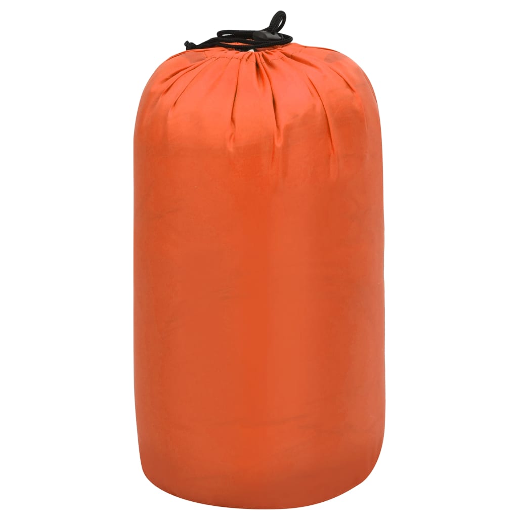 vidaXL Lätt sovsäck rektangulär orange 1100 g 10°C