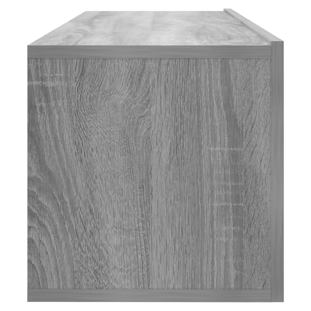 vidaXL Tv-bänk för vägg grå sonoma 100x30x30 cm konstruerat trä