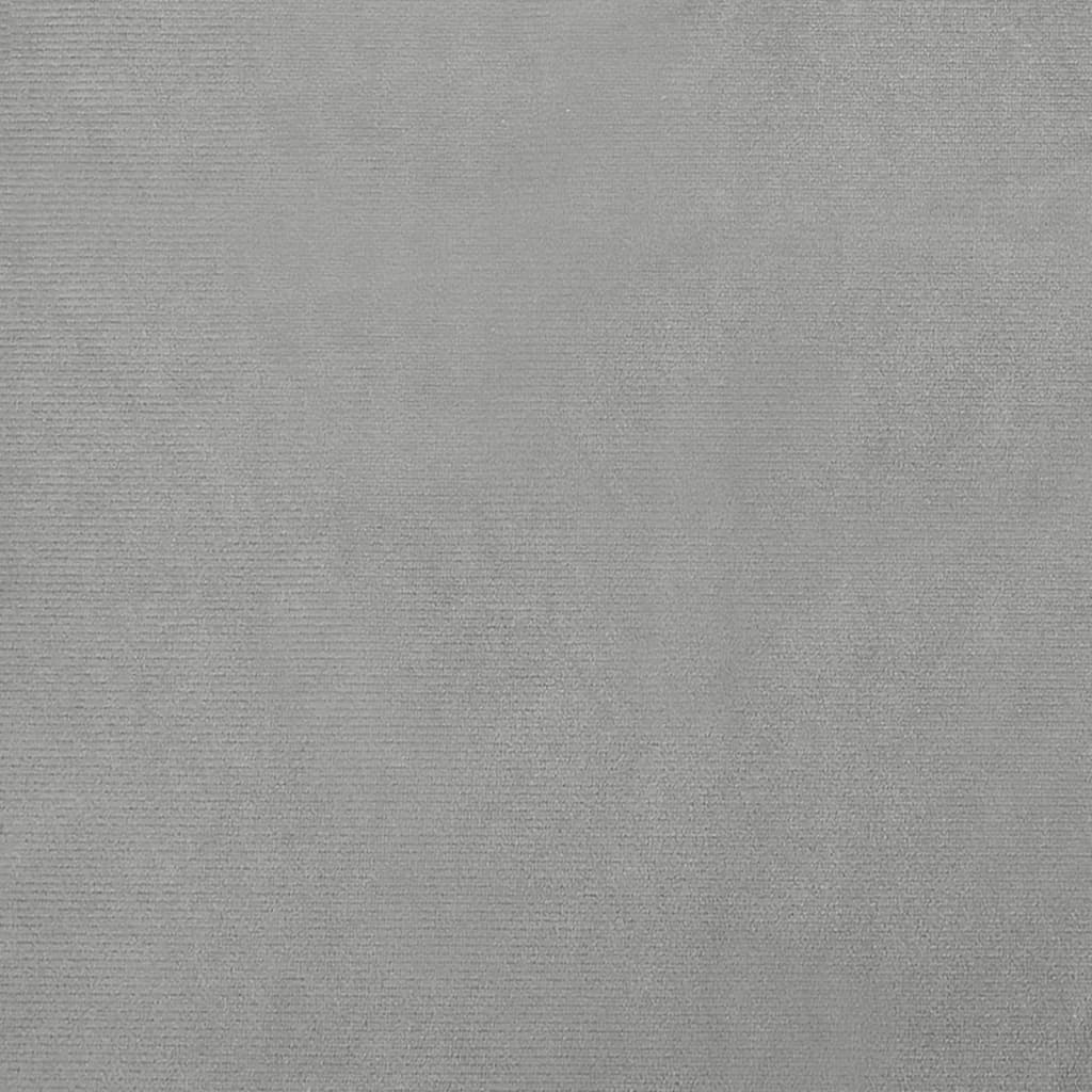 vidaXL Hundbädd ljusgrå 70x40x24 cm sammet