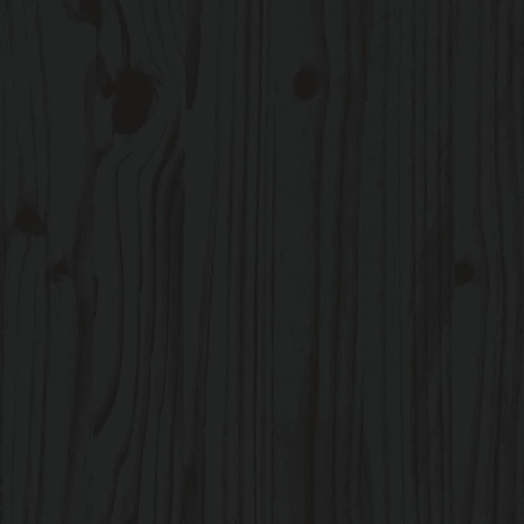 vidaXL Sänggavel svart 145,5x4x100 cm massiv furu