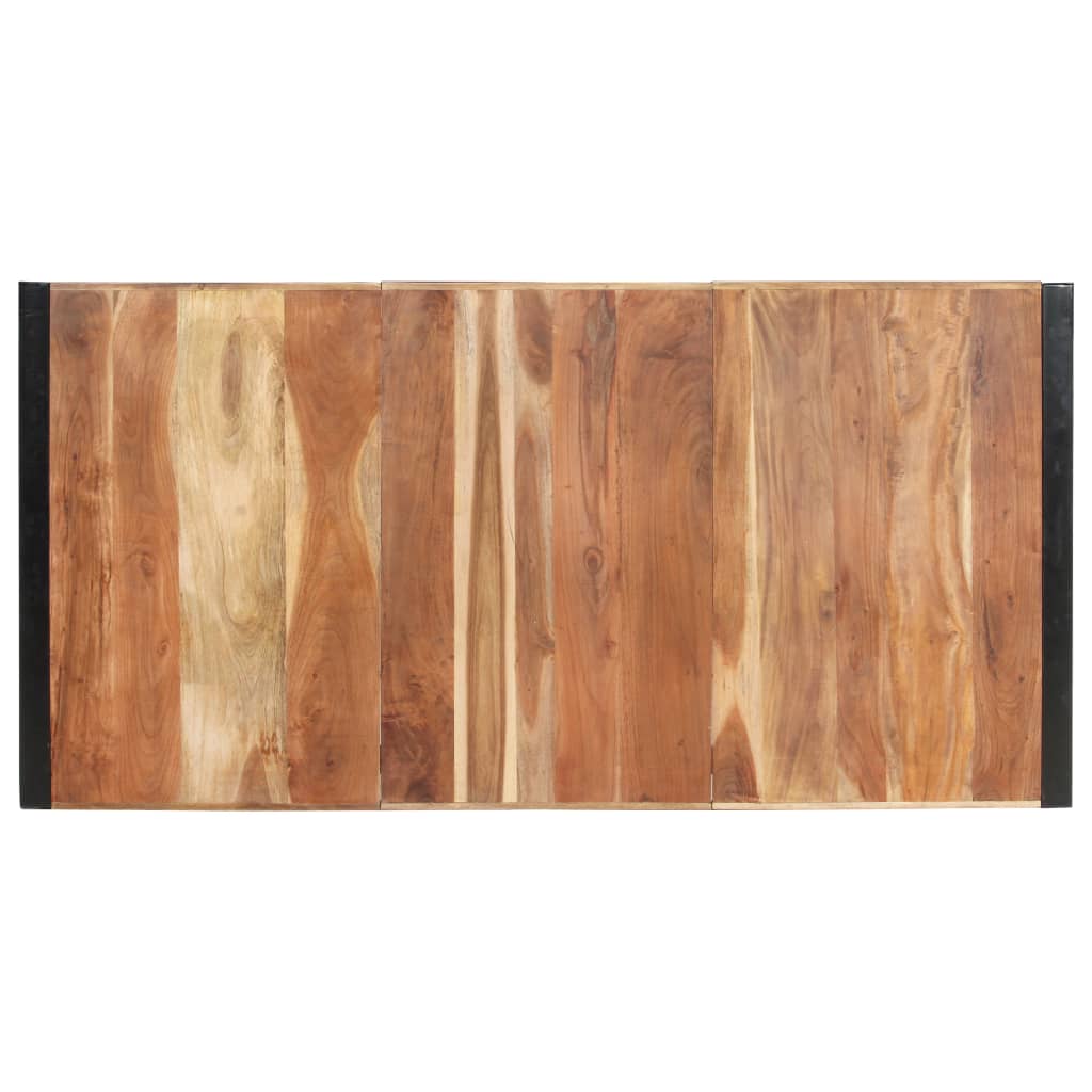 vidaXL Matbord 200x100x75 cm massivt trä med sheshamfinish
