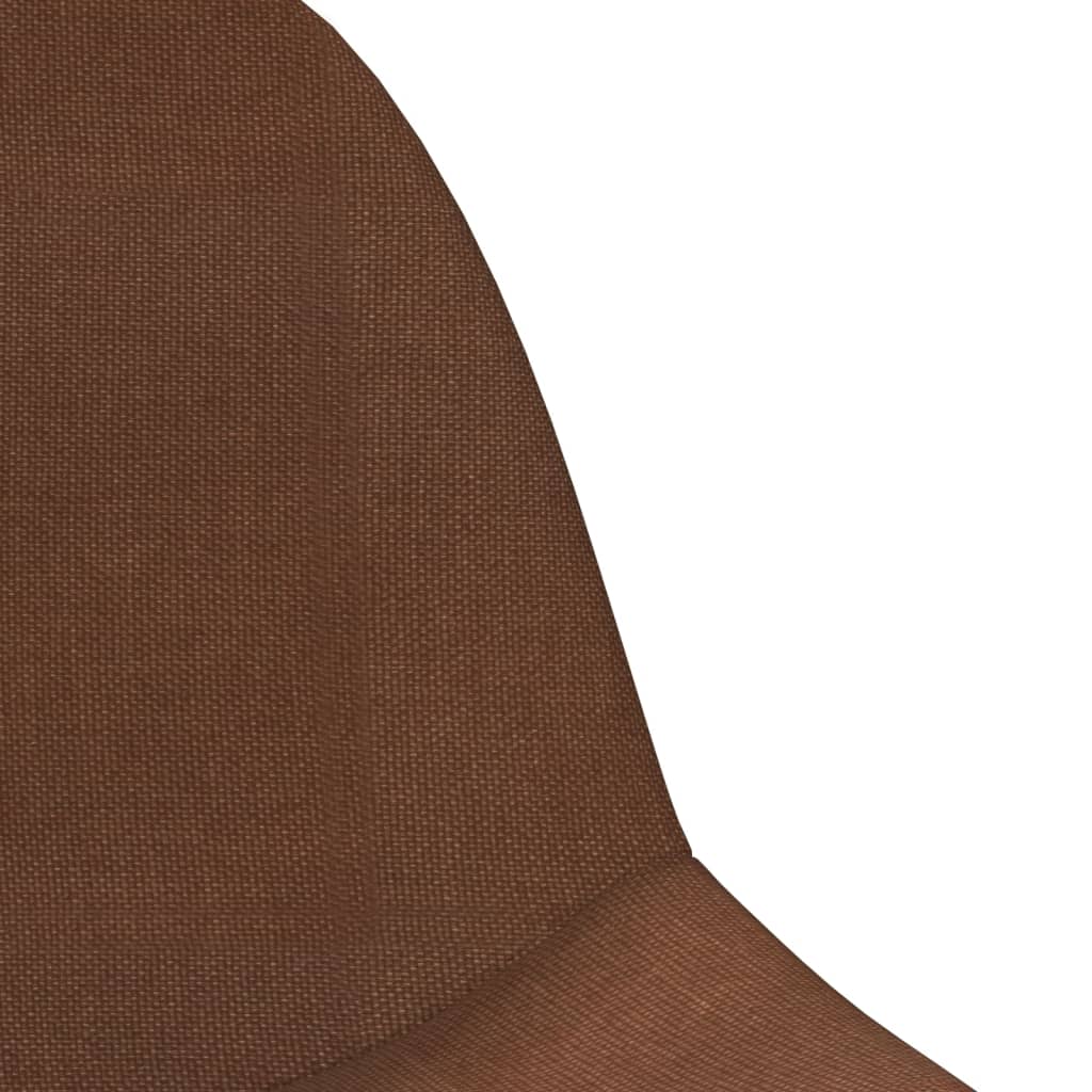vidaXL Snurrbara matstolar 2 st brun tyg