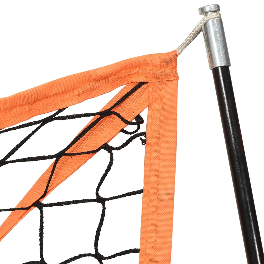 vidaXL Basebollnät bärbart orange&svart 183x182x183cm stål&polyester