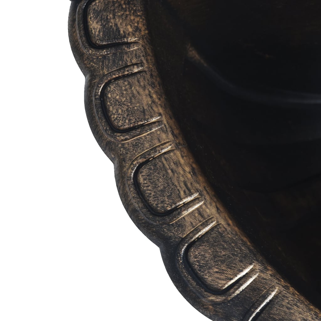 vidaXL Väggfontän lejonhuvud brons