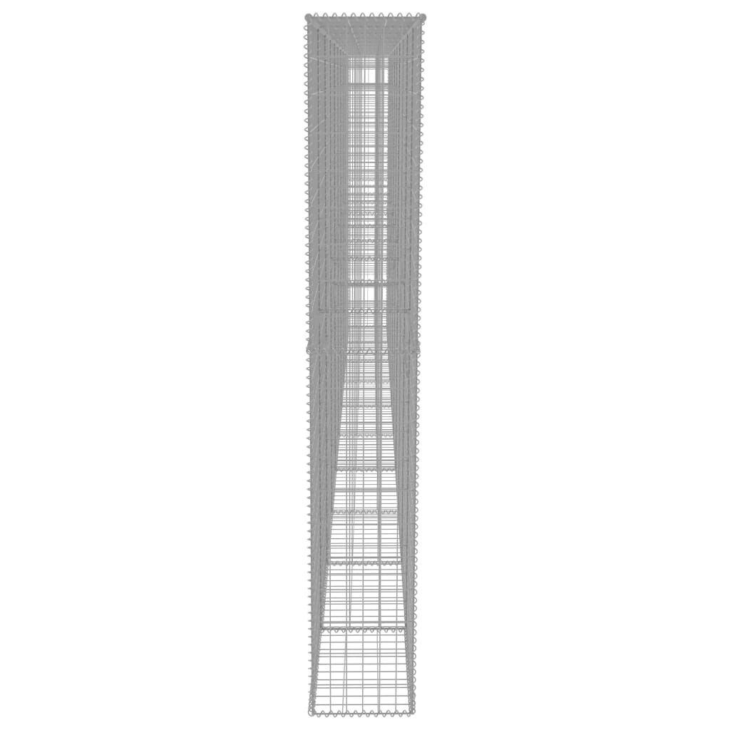 vidaXL Gabionmur i galvaniserat stål 600x30x200 cm