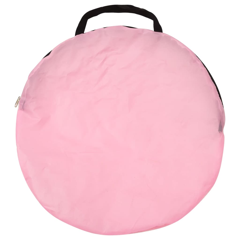 vidaXL Lektält med 250 bollar rosa 100x100x127 cm