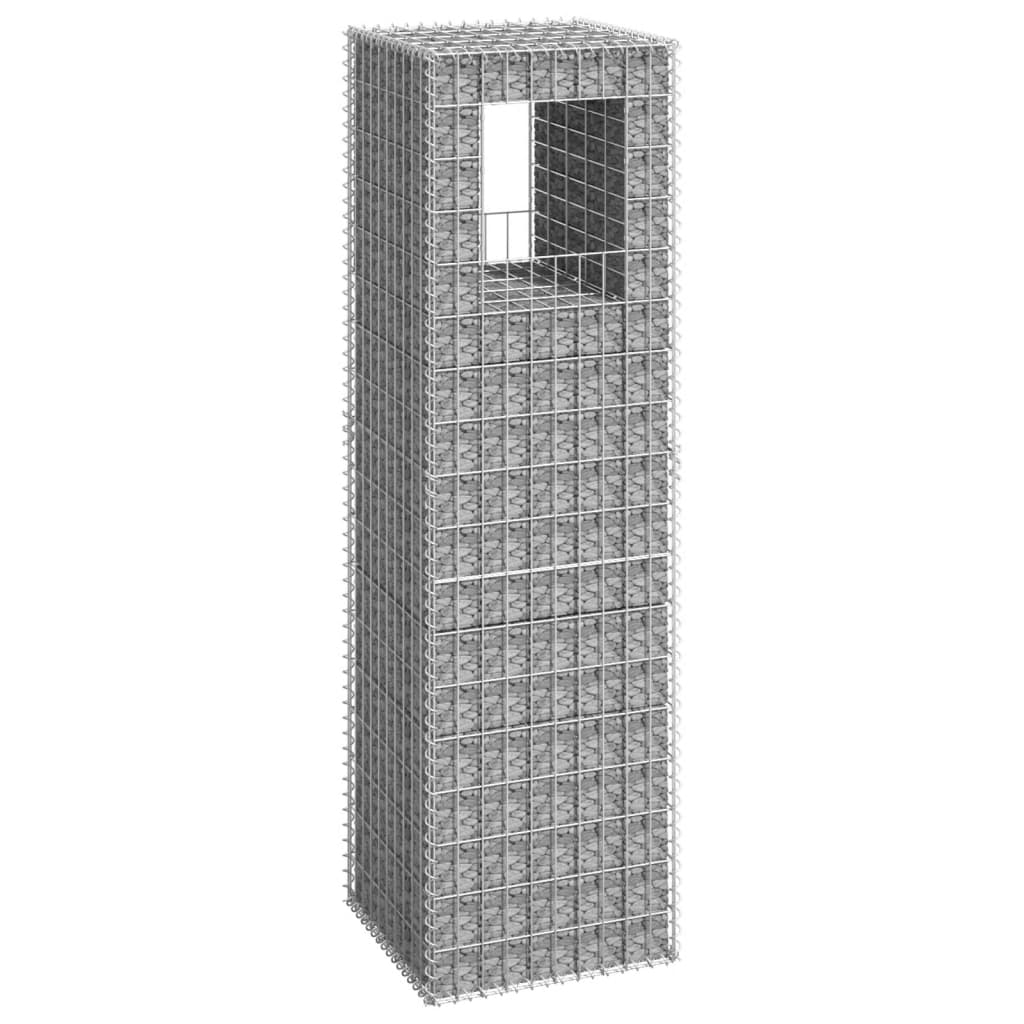 vidaXL Gabionkorg stolpform 50x50x180 cm järn