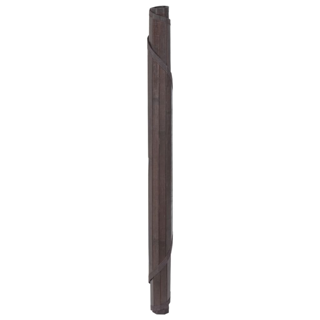 vidaXL Matta rund mörkbrun 100 cm bambu