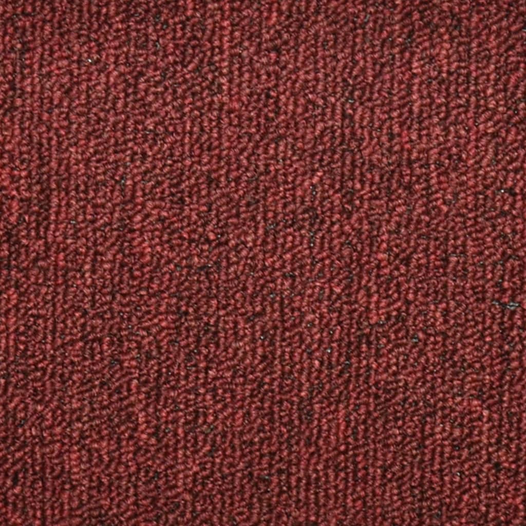 vidaXL Trappstegsmattor 15 st röd 56x17x3 cm