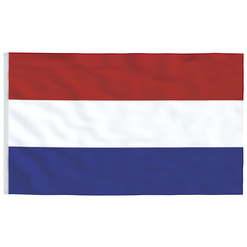 vidaXL Nederländernas flagga och flaggstång 5,55 m aluminium