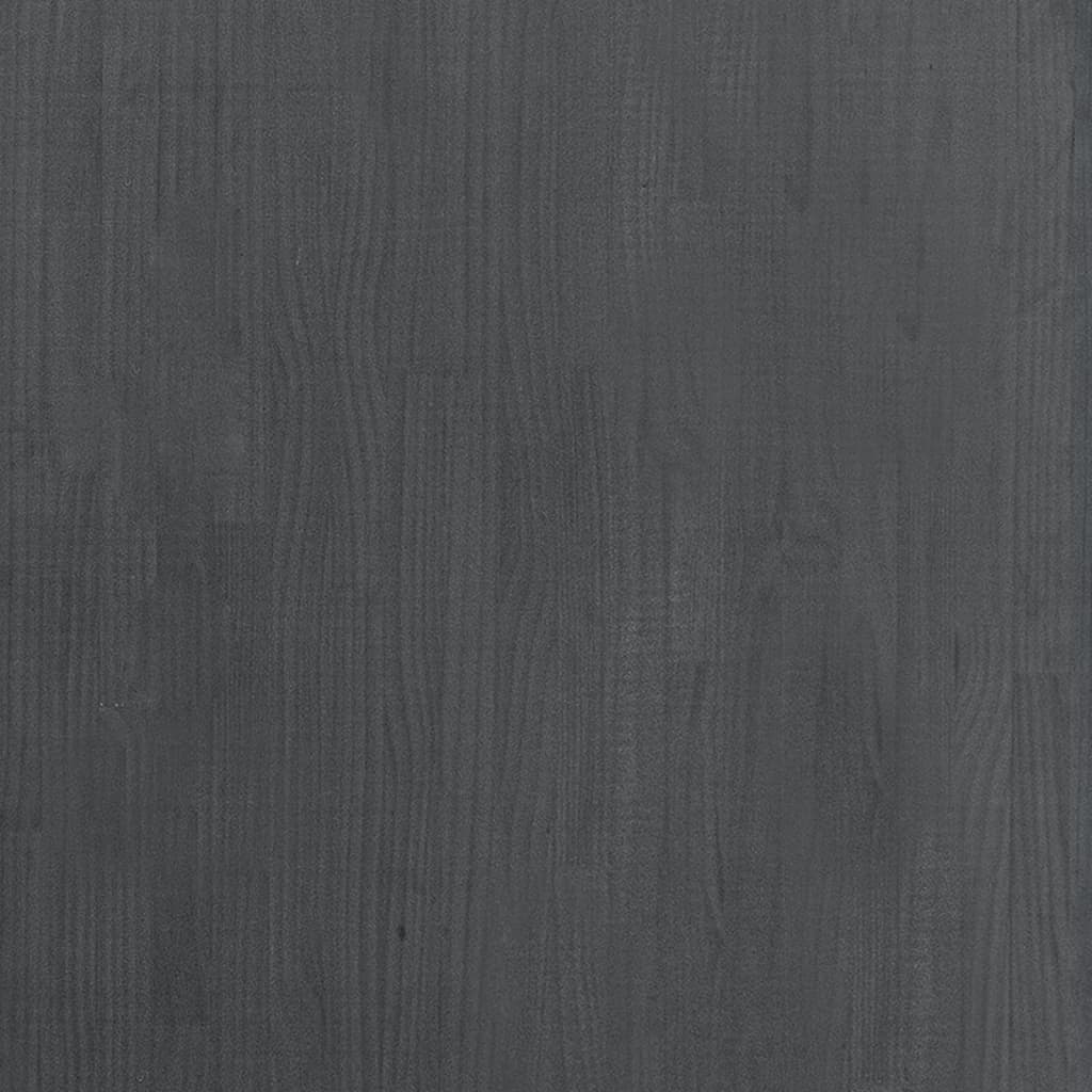 vidaXL Hög bokhylla grå 80x30x210 cm massiv furu
