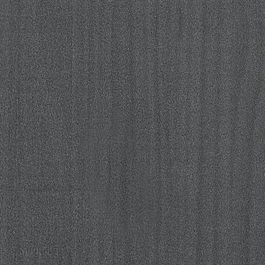vidaXL Bokhylla/rumsavdelare grå 80x35x167 cm massiv furu