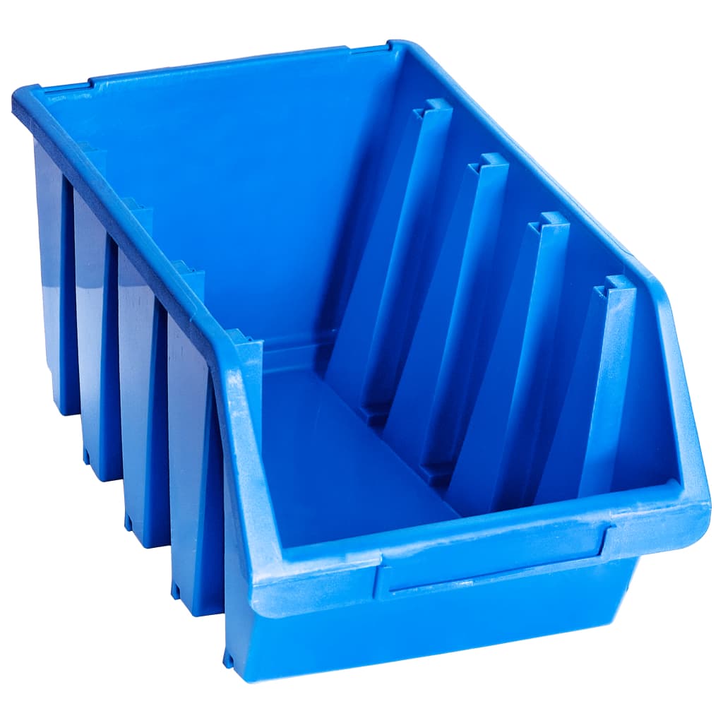 vidaXL Staplingsbara sortimentslådor 14 st blå plast