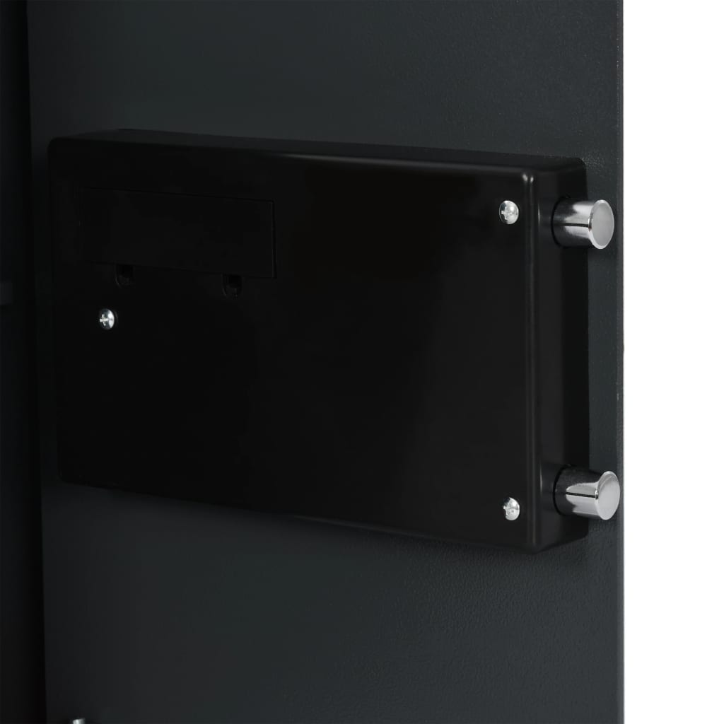 vidaXL Digitalt kassaskåp med fingeravtryck mörkgrå 35x31x50 cm