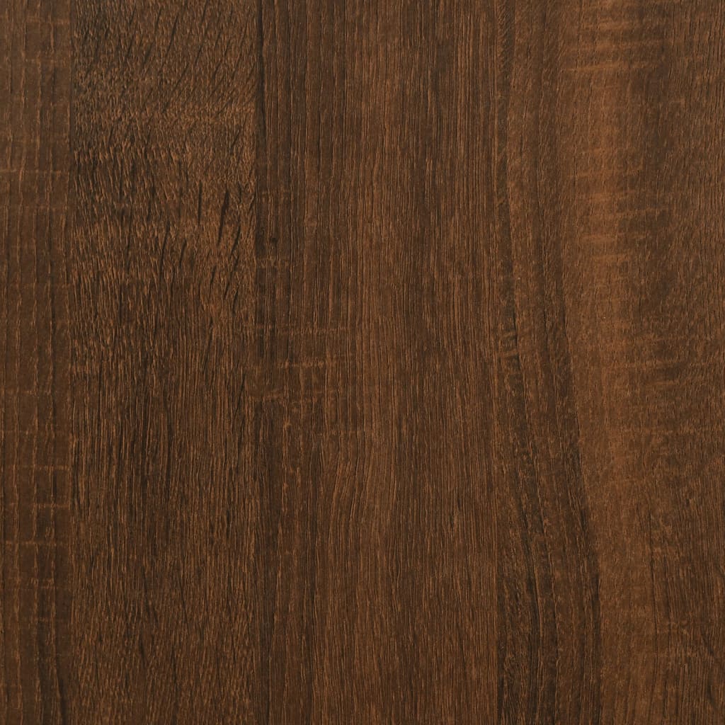 vidaXL Sängbord brun ek 40x35x62,5 cm konstruerat trä